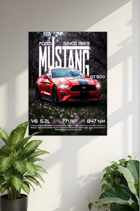 FORD MUSTANG | GT 500 MUSCLE CLASSIC | SINGLE POSITER