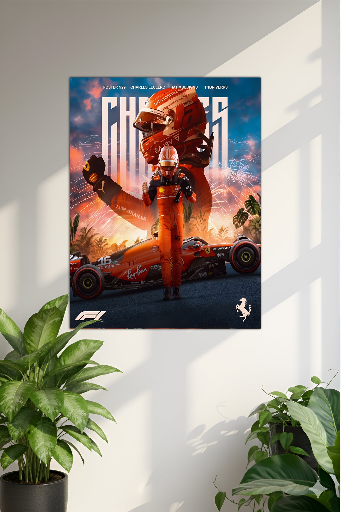 CHARLES LECLERC | FERRARI F1 VICTORY | SINGLE POSTER