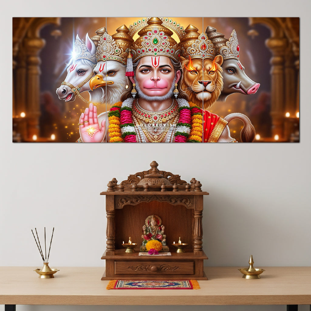 PANCHMUKHI HANUMAN | DIVINE PROTECTOR | 3 PIECE SET
