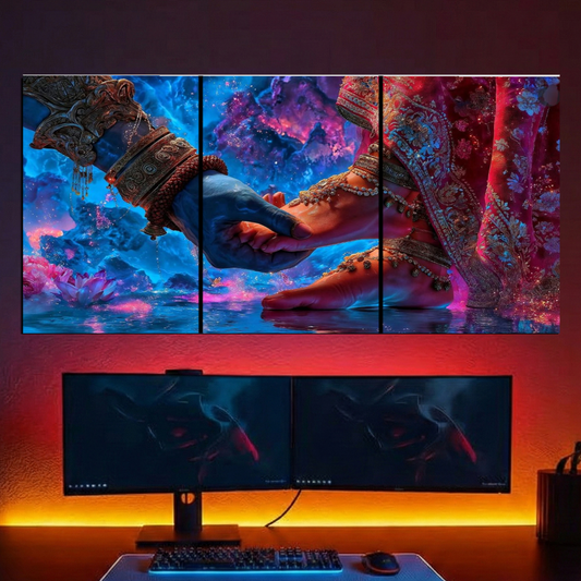 RADHA KRISHNA | DIVINE LOVE ETERNAL | 3 Piece Set