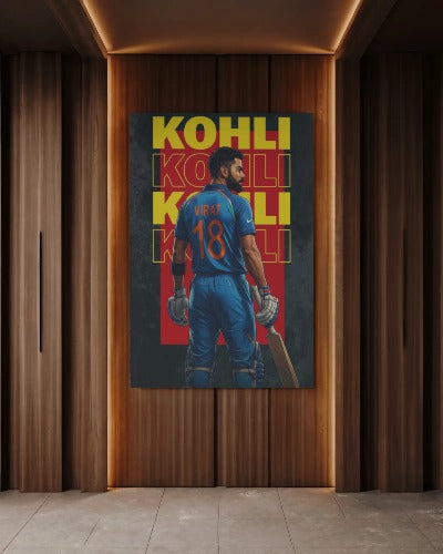 KOHLI | CRICKET KING VIRAT | SINGLE CANVAS